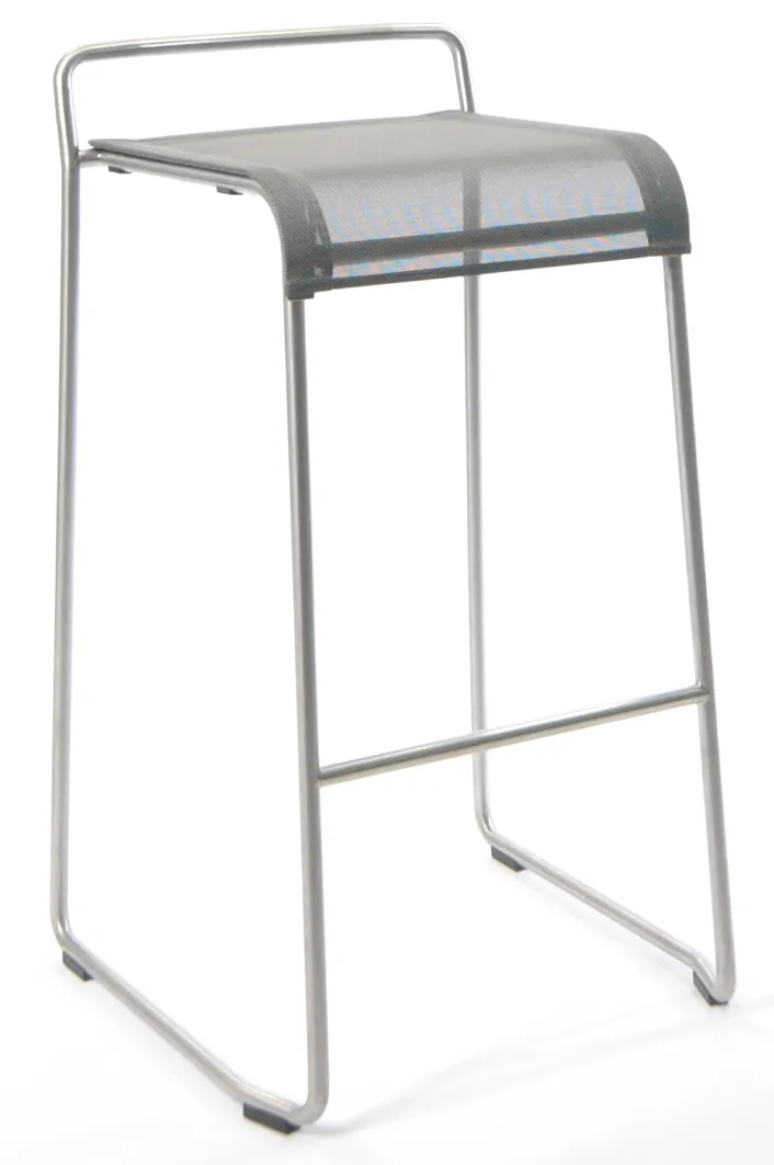 Barhocker FISCHER �Taku Barstuhl Gewebe silber/schwarz� Edelstahl